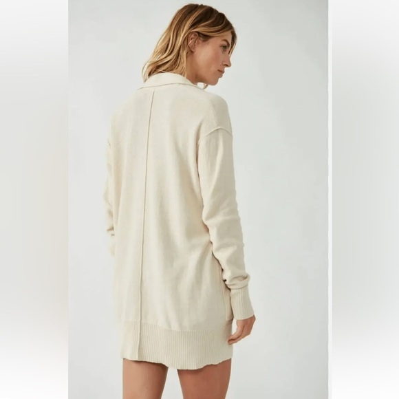 New Free People we the free Women's Desert knit Blazer in color Natural Size XS - Picture 3 of 15